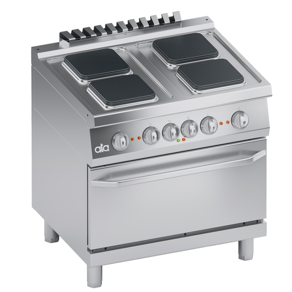 ЕЛЕКТРИЧЕСКИ КОТЛОНИ 4 КВАДРАТНИ ПЛОЧИ + ЕЛЕКТРИЧЕСКА ФУРНА 2/1 GN