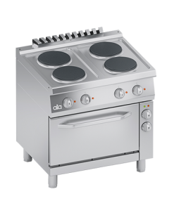 ЕЛЕКТРИЧЕСКИ КОТЛОНИ 4 ПЛОЧИ + ЕЛЕКТРИЧЕСКА ВЕНТИЛИРАНА ФУРНА 1/1 GN