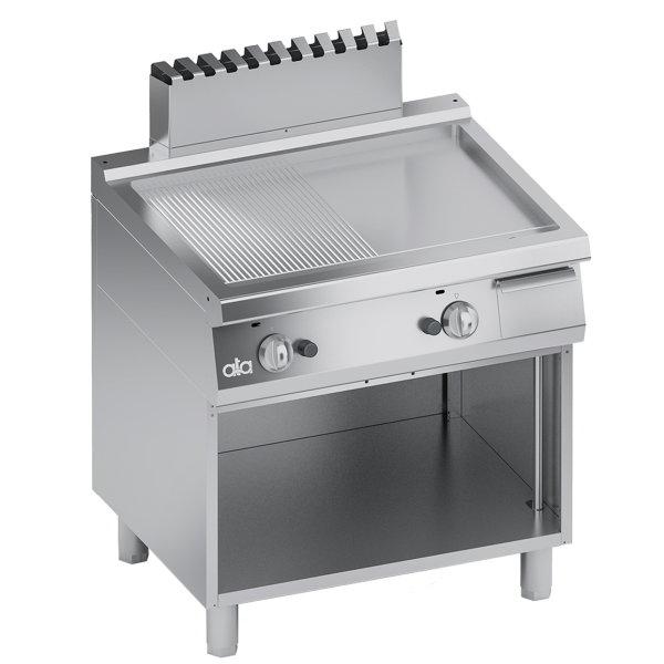 ОГЛЕДАЛНА ГАЗОВА СКАРА  1/2 ГЛАДКА 1/2 ОРЕБРЕНА + ОТВОРЕНА БАЗА - PERFORMANCE LINE